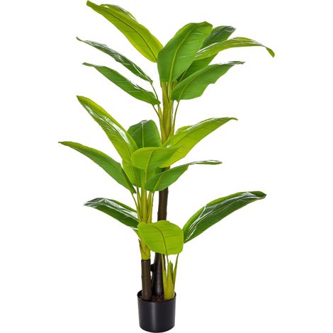 Plante artificielle bananier 150 cm en pot pour interieur