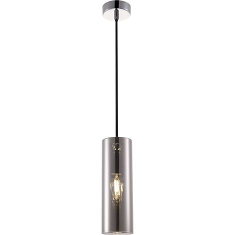 Lampada sospensione tubo vetro Gioia Maytoni cromo Ø8cm (1/2)