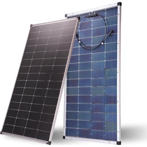Panneau solaire 200 W - Panneau solaire photovoltaïque monocristallin - 200 W - Module PV pour batteries 12 V - Pour caravane, camping-car, bateau, yacht, RV - Supports de toit Off Grid (1/5)