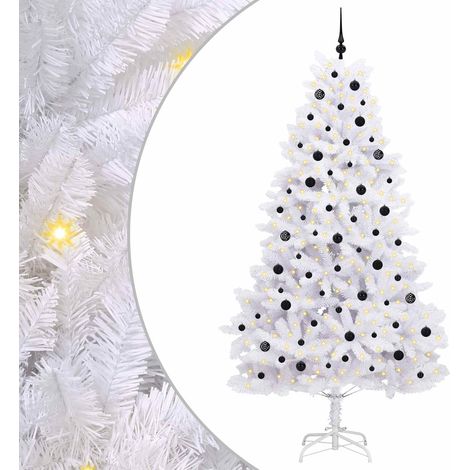 Albero di Natale Artificiale con Rami Pieghevoli Bianco 240 cm vidaXL