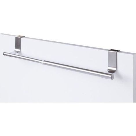 Porte-serviettes - Chromé - Extensible - Inox brossé - 35 x 3,5 cm - Design contemporain-Ywey (1/2)