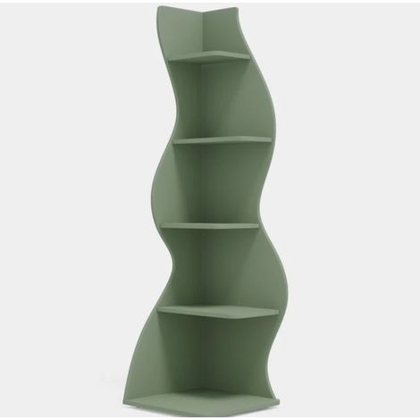 Estantería esquinera de madera de 5 niveles 50 x 50 x 182,5 cm verde MODENUIT (1/5)