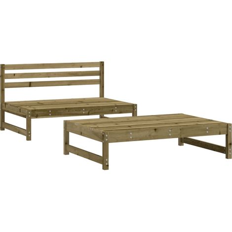 Maison Exclusive - Set Salotto da Giardino 2 pz in Legno Impregnato di Pino (1/5)
