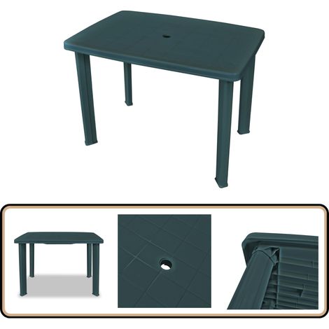 Gartentisch Grün 101 x 68 x 72 cm Kunststoff - Gartentisch - Plastiktisch - Outdoortisch - Gartenmöbel