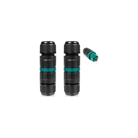 2er-Pack wasserdichte 3-Draht-Steckverbinder, wasserdichte Drahtverbinder, elektrische Anschlussdose, IP68 wasserdichte elektrische Armatur, Kabelschlauchverbindung für Erdkabel im Außenbereich (1/5)