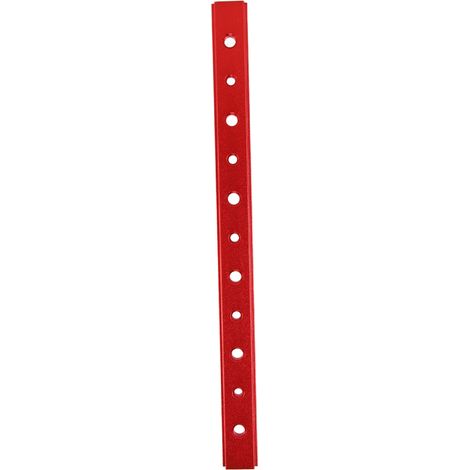Glissière perforée de 300 mm, rail de glissement en alliage d'aluminium pour le travail du bois, pièce de rechange pour table de scie à graver ou établi de scie circulaire, rouge (1/5)