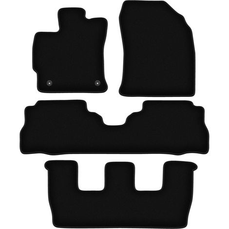 Tapis de sol basiques en velours noir pour : Toyota Prius III Plus 7 places (2011-) (1/5)