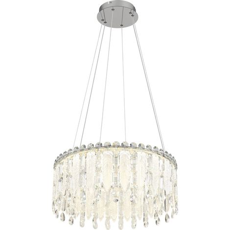 Globo - lampada a sospensione - KLUNKA - cromo - vetro - Ø 60cm - (1/5)