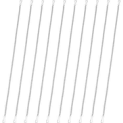 10pcs Chaînes Vitraux, 50cm Métal Chaîne de Suspension pour Vitrail avec Crochets de Sécurité pour Fenêtres Murs Jardin Cuisine Salon (1/5)