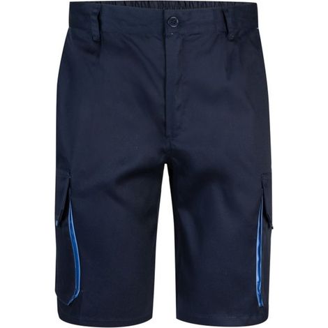 Bermudas Bicolor Multibolsillos AZUL NAVY/CELESTE 56