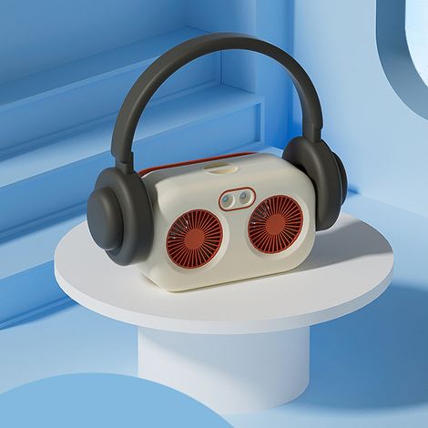 Ventilateur brumisateur portable USB, brumisateur d'eau à double pulvérisation, humidificateur de bureau pour la maison, le bureau et les voyages (blanc). (1/5)