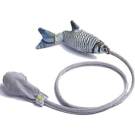 Simulation d'artefact de chat de compagnie drôle chat de poisson jouet en peluche interactif cadeau de jouet drôle (1/3)
