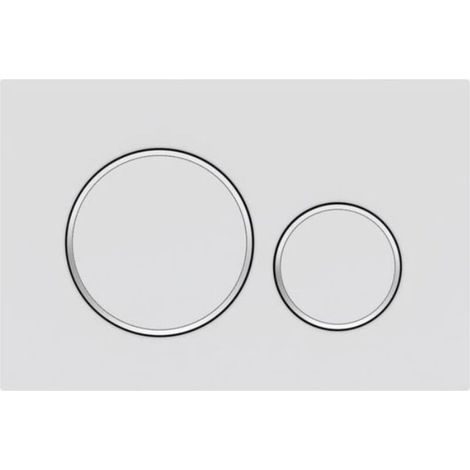 Per placca di comando doppio scarico Geberit Sigma20: laccatura bianca opaca, rivestimento effetto perla, cromo lucido (115.882.JT.1) (1/4)