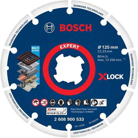 Bosch Expert X-LOCK Diamond Metal Wheel Saw Multi Material Cutting Disc 125mm (1/5)