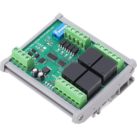 RS485-Relaismodul, 4-Kanal-Relaissteuermodul mit Hardware-Reset-Funktion, 12 V DC (1/5)