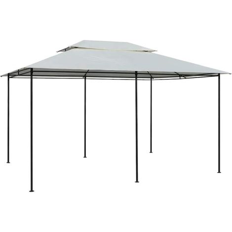 Maison Exclusive - Gartenpavillon mit Gardinen 4x3 m Weiß (1/5)