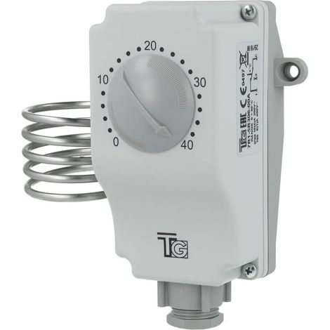 Thermostat d'ambiance GRT/7 RT – Plage de travail 0 à +40°C – Réglage extérieur – Pour chauffage sanitaire – Imit