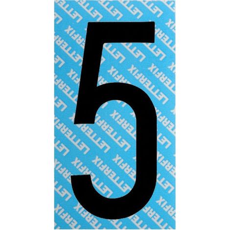 Número de adhesivo negro Serie T80 5 Letterfix