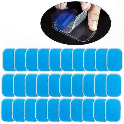 60 Coussinets Gel Ems de Rechange, Feuilles Adhésives pour Stimulateurs Musculaires Abdominaux, Compatibles avec Appareils d'Entraînement Ems (1/5)
