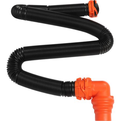 Kit d'extension de tuyau d'évacuation des eaux usées pour camping-car, avec raccord pivotant à 90° en polypropylène résistant à l'usure, pour caravanes et camping-cars, 6 m / 19,7 pi (1/5)