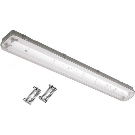 Plafoniera stagna per due tubi led t8 ip65 150cm 220v SENZA Tubi (1/5)