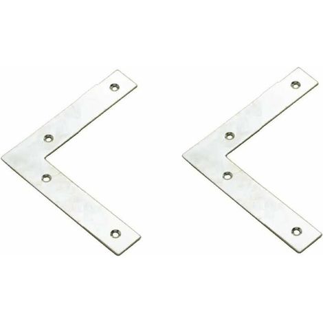 2x équerre plate simple acier 100 x 100x 16x 1,5mm fixation meuble angle bricolage