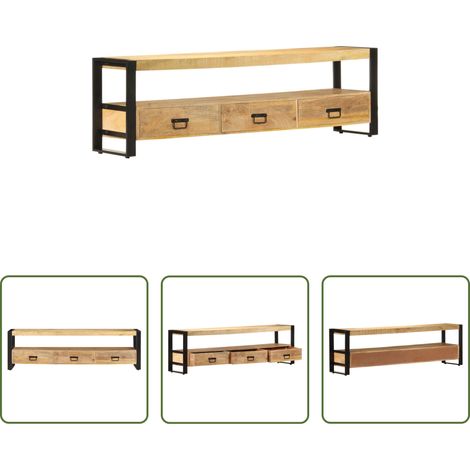 TV-Schrank Massivholz -  TV-Schrank 150 x 30 x 45 cm Massivholz Mango (1/5)