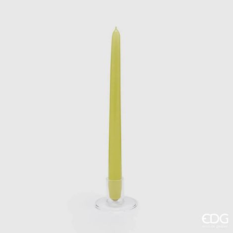 EDG Enzo De Gasperi Candela Stelo Cono H 28 Cm D 22 Mm Cf 10 Pz Verde Lime