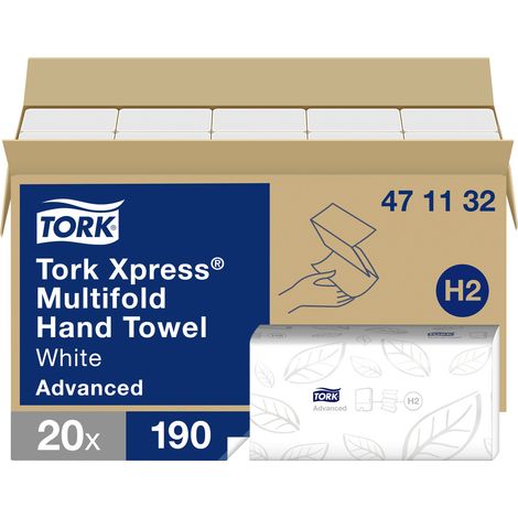 TORK 471132  Papierhandtücher (L x B) 23.4 cm x 21.3 cm Weiß  1 St. (1/5)
