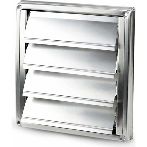Grille de Ventilation, 125mm,Ventilation Ventilation en Acier Inoxydable Mur Ventilation Carré Sèche-Linge Extracteur Ventilateur Sortie,Envoyer des vis (1/5)