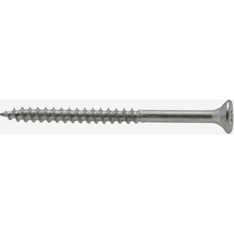Vis à bois tête fraisée PZ zinguée Viswood filet total 6x70 mm (x8 vis)
