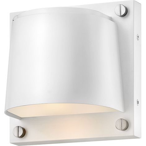 Applique esterno cilindrico bianco GU10 8W IP44 Scout Hinkley (1/5)