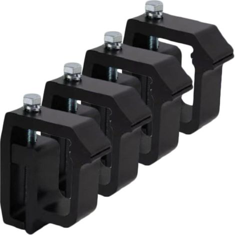 Colliers de fixation en alliage d'aluminium pour capot de camion et porte-échelle, ensemble de 4, fixation robuste pour carrosseries rigides et camping-cars.