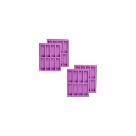 Silikon-Riegelform, 4-teilige rechteckige Silikonform, gefriergeeignete Silikon-Kuchenform, Silikon-Käsekuchenform, Silikon-Barrenform - Crezuo (1/4)