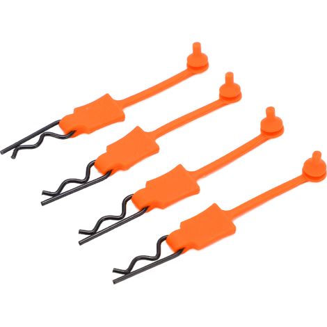 Karosseriestifte für 1/10 RC-Cars, universelle Karosseriebefestigungen, orange Ersatzclips (1/5)