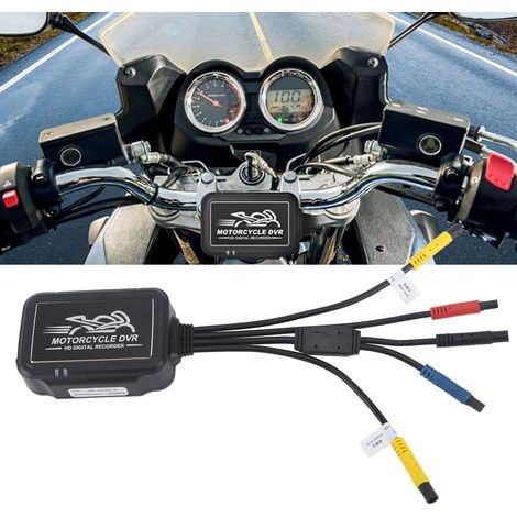 Caméra embarquée pour moto avec deux caméras HD 1080p, enregistrement vidéo HD, DVR, surveillance de stationnement, WiFi. (1/5)