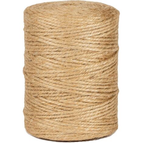 100m de ficelle de jute teinte naturelle, sans goût, convient pour le bricolage, le jardinage, l'entretien, l'emballage, les arts créatifs (1/5)