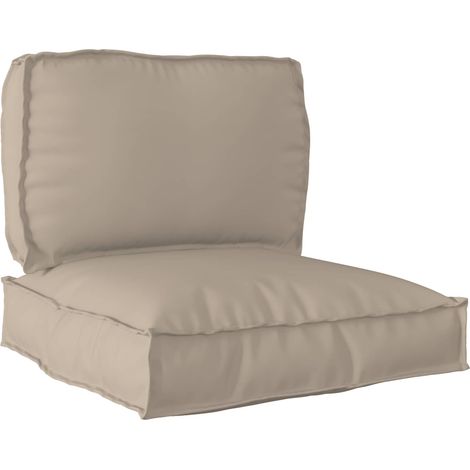 Palettenkissenset 2 pcs Taupe Oxford-Stoff