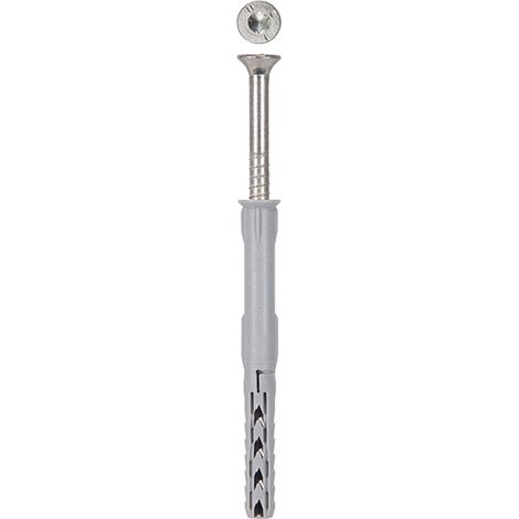 Fischer 50x Taco de expansión de cuello largo SXR 8 x 120 mm T con tornillo de seguridad - 503002 (1/2)