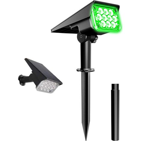 Aplique solar de pared con 20 LED, 2 niveles de brillo, IP65, batería de 2000 mAh (negro) (1/5)