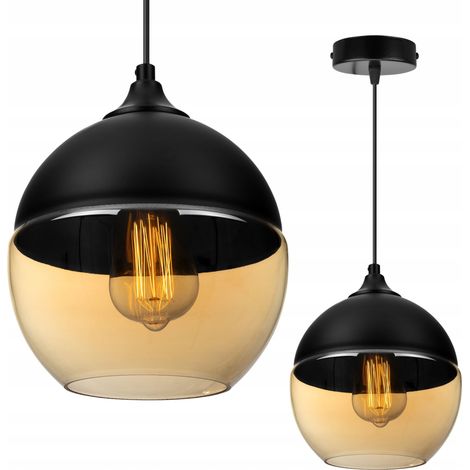 LAMPADAIRE SUSPENDU, PLAFONNIER EN VERRE, ABAT-JOUR LED (1/5)