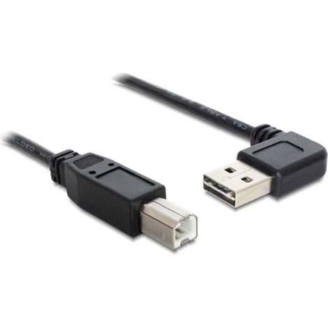 EASY-USB 2.0 Kabel, USB-A Stecker 90°  USB-B Stecker Verwendung:  Embout eines externen Laufwerks an einen PC