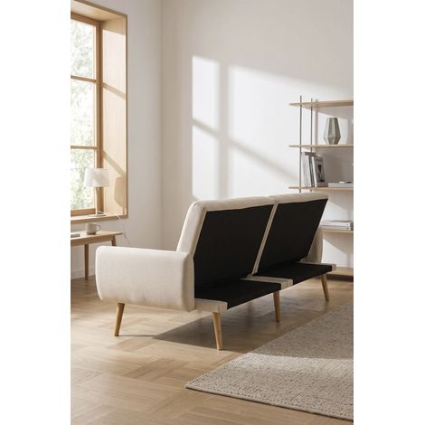 Sofás y Sillones - Sofá Cama Macri Tela - Beige (1/5)