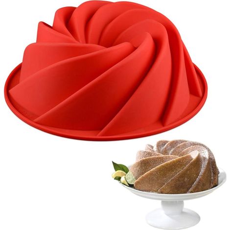 MINKUROW Runde Geriffelte Kuchenform Antihaft-Savarinform Geriffeltes Rohr Antihaft-Kuglof-Formen Pfanne Kuglof-Formen Antihaftbeschichtung Gugelhupf-Kuchenform Für Wackelpudding, Gelatine, Kuchen (1/5)