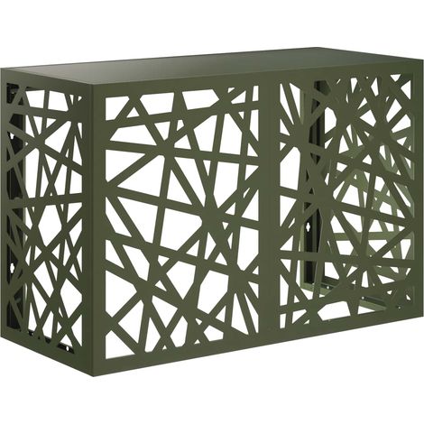 Air Conditioner Cover Olive Green 90 x 40 x 60 cm Steel vidaXL
