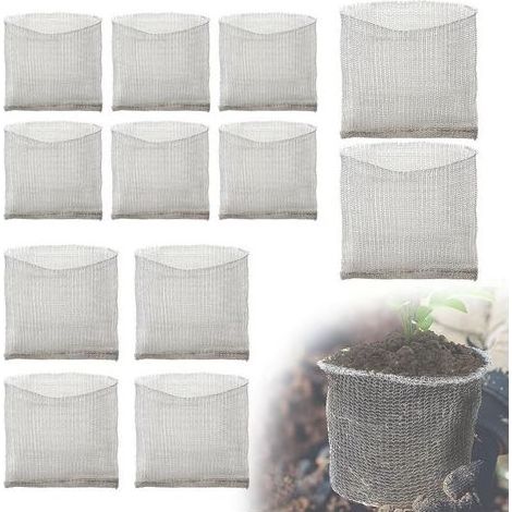 12PCS Panier Anti Campagnol en INOX, Sac en Grilles d'acier Inoxydable Contre Les Rongeurs, Protection en Filet Métallique pour Racines des Plantes des Arbres, des Fleurs (1/5)