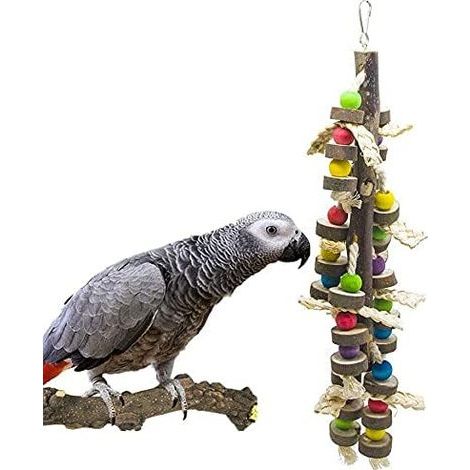 Juguetes para pájaros, juguetes de madera para masticar, bloques desprendibles para loros, los mejores juguetes para pinzones, periquitos, cacatúas, cotorras y agapornis. (1/5)