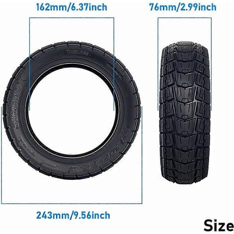 Pièces de rechange pour pneus tout-terrain sans chambre à air 10x2.75-6.5 pour scooters électriques KuKirin G3. (1/3)