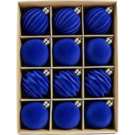 Christmas Ball Ornaments 12Pcs Shatterproof 6Cm Tree Decor Set 6 Cm Plastic (1/5)