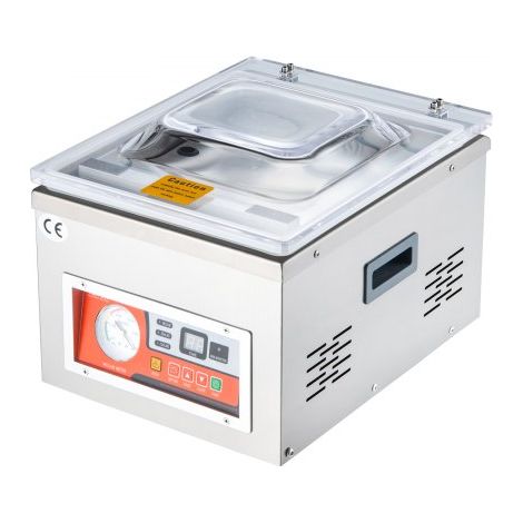 Machine d'emballage sous vide à chambre 260 W machine d'emballage sous vide taille compacte 260 mm dans la cuisine domestique pour un usage commercial pour aliments humides, viandes, marinades (1/4)